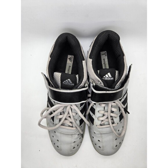 Adidas Power Lift Trainer Weightlifting Shoes Men\'s 7 Gray Athletic Gym Sneakers main image 4